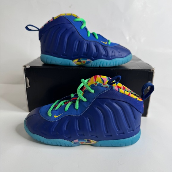 Nike Little Posite One TD 'Multi-Color' DQ0378-400 Size 9c - Picture 1 of 8